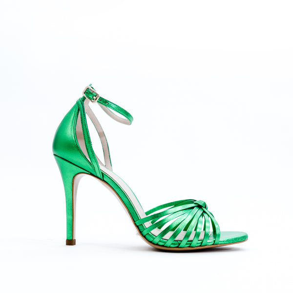 Metallic 2024 green heels