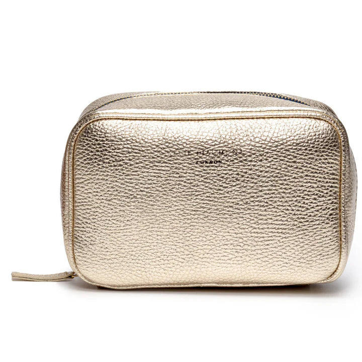 Elie Beaumont Leather Cosmetic Bag in Gold