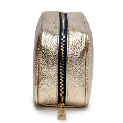 Elie Beaumont Leather Cosmetic Bag in Gold