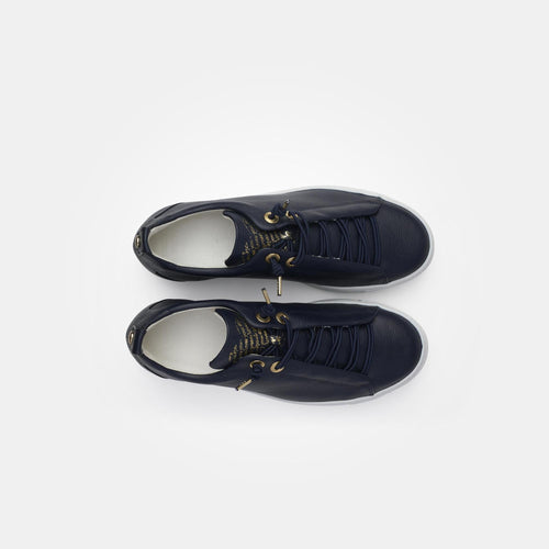 Paul Green Navy and Gold Trainers