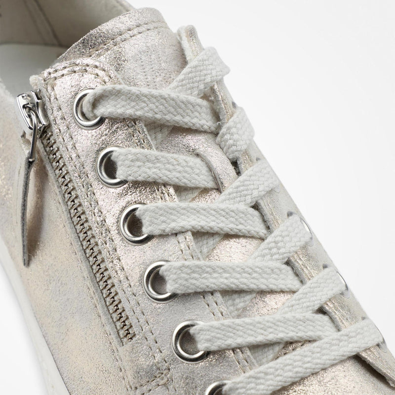Paul Green Soft Leather Trainers in Metallic