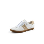 Paul Green Soft Leather Trainers in White & Beige