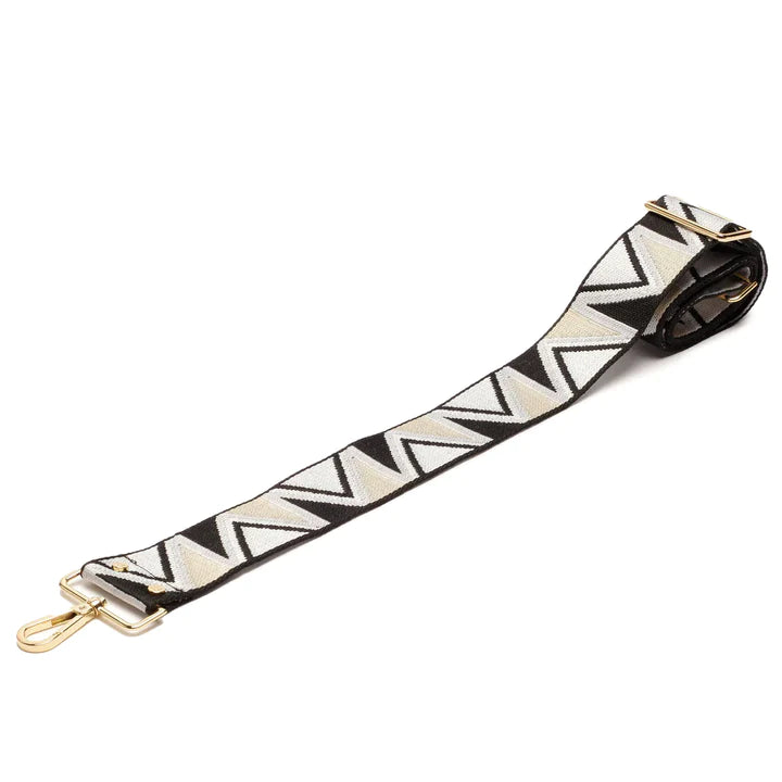 Elie Beaumont Crossbody Strap Black/White Abstract