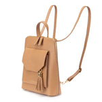 Elie Beaumont Verso Backpack Crossbody in Camel