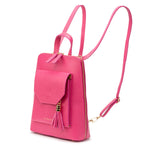 Elie Beaumont Verso Backpack Crossbody in Cerise