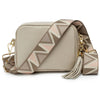 Elie Beaumont Crossbody Strap-Grey Abstract