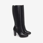 NeroGiardini Black Leather Knee High Boot