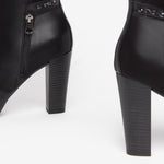 NeroGiardini Black Leather Knee High Boot