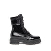 NeroGiardini Black Patent Leather Combat Boot