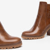 NeroGiardini Brown Block Heel Ankle Boot