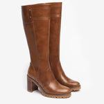 NeroGiardini Tan Leather Knee High Boot