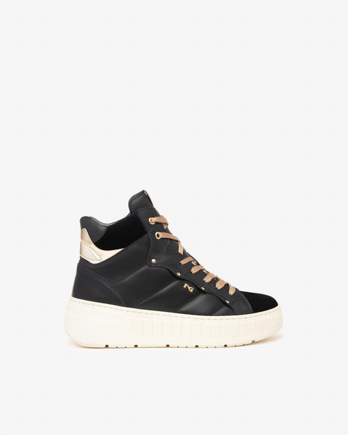 NeroGiardini Black Hi Top Trainers