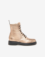 NeroGiardini Leather Ankle Boot in Gold