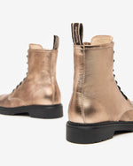 NeroGiardini Leather Ankle Boot in Gold