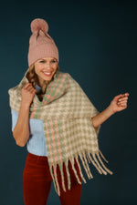 Powder Ishbel Cosy Scarf - Stone & Vanilla