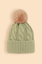 Powder Svana Bobble Hat - Sage