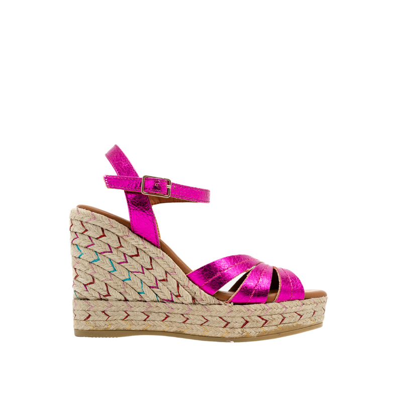 Viguera Wedge Sandals in Fuchsia