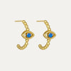 Cielo Eye Hoop Earrings with Blue Crystals - Ottoman Hands