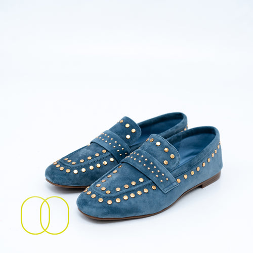 LODI BE4771 Suede Loafers in Blue