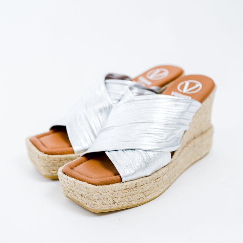 Viguera Wedge Sandals in Silver