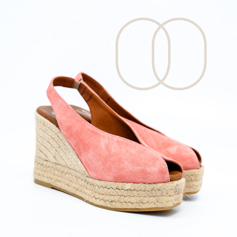 Viguera Wedge Sandals in Salmon