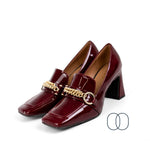 LODI ELUDIS Burgundy Heeled Loafers