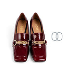 LODI ELUDIS Burgundy Heeled Loafers