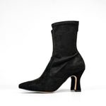 D Chicas Black Suede Heeled Boot