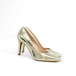 LODI Rabot Gold Leather Court Shoes