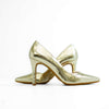 LODI Rabot Gold Leather Court Shoes