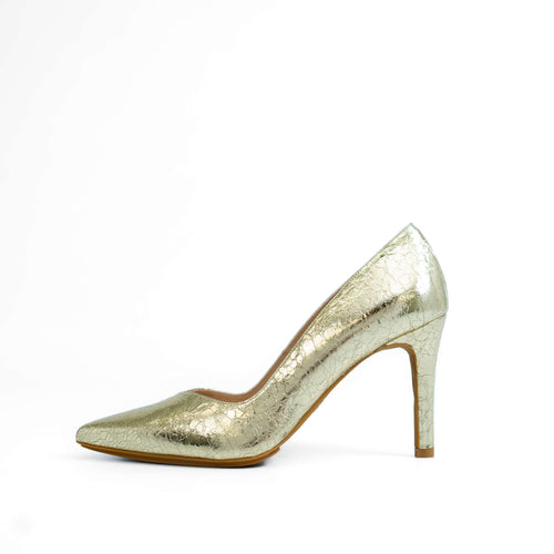 LODI Rabot Gold Leather Court Shoes