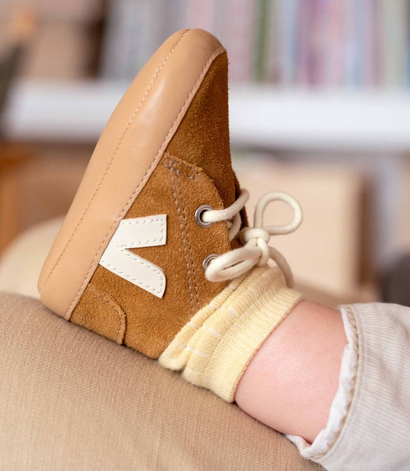 VEJA Baby Suede Camel Pierre Shoes