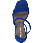 Tamaris Trapeze Heeled Royal Blue Sandals