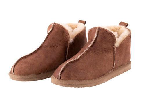 Shepherd of Sweden Annie Sheepskin Slippers in Cognac