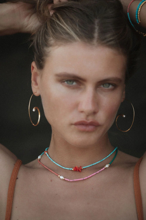 Avalon Pearl Pull Through Earrings - Ottoman Hands