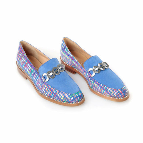 Nicola Sexton Blue Patterned Loafer