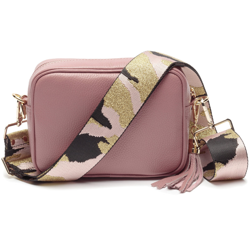 Elie Beaumont Crossbody Strap in Pink Camouflage