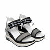NeroGiardini Silver & Black Sandals