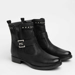 NeroGiardini Ankle Boots with Mesh Detail in Black