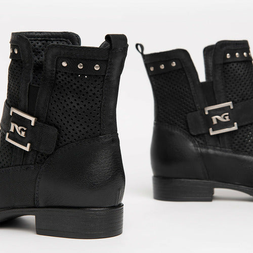 NeroGiardini Ankle Boots with Mesh Detail in Black