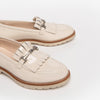 NeroGiardini Cream Patent Leather Loafers