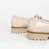 NeroGiardini Cream Patent Leather Loafers