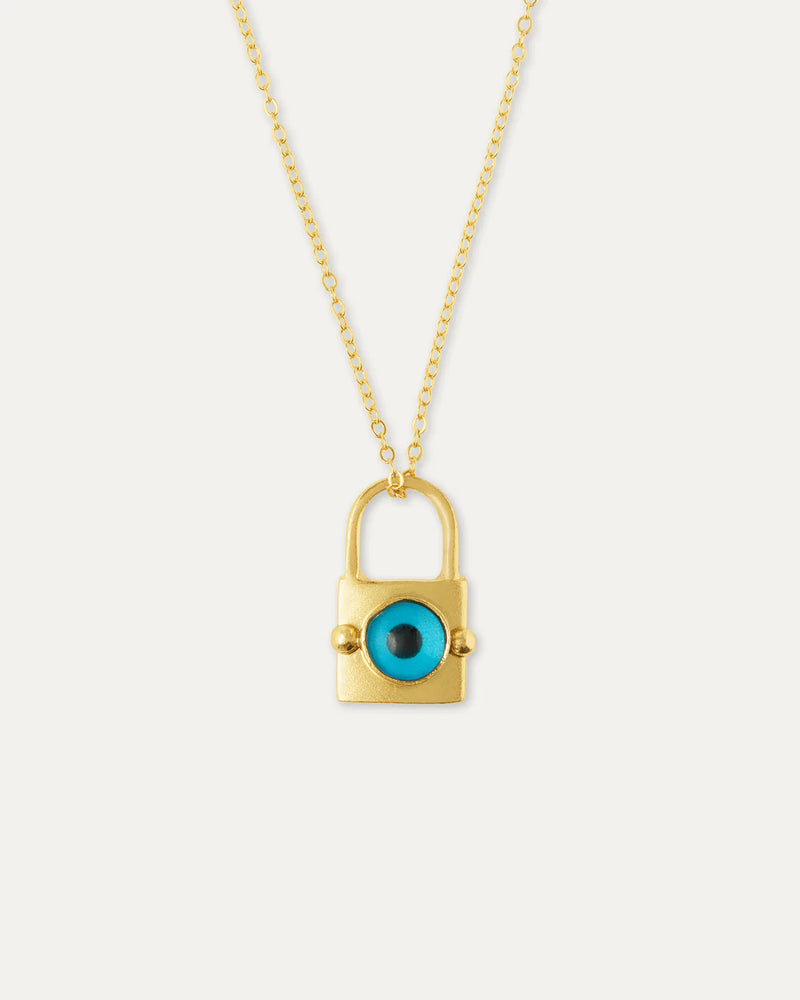 Aleena Lock Pendant Necklace - Ottoman Hands
