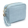 Elie Beaumont Woven Crossbody Bag in Powder Blue
