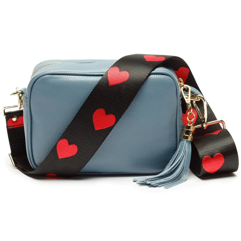 Elie Beaumont Crossbody Strap- Red Hearts