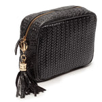 Elie Beaumont Woven Crossbody Bag in Black