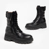 NeroGiardini Black Lace Up Biker Boots