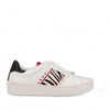 Menbur Bonivini White Trainer with Animal Print