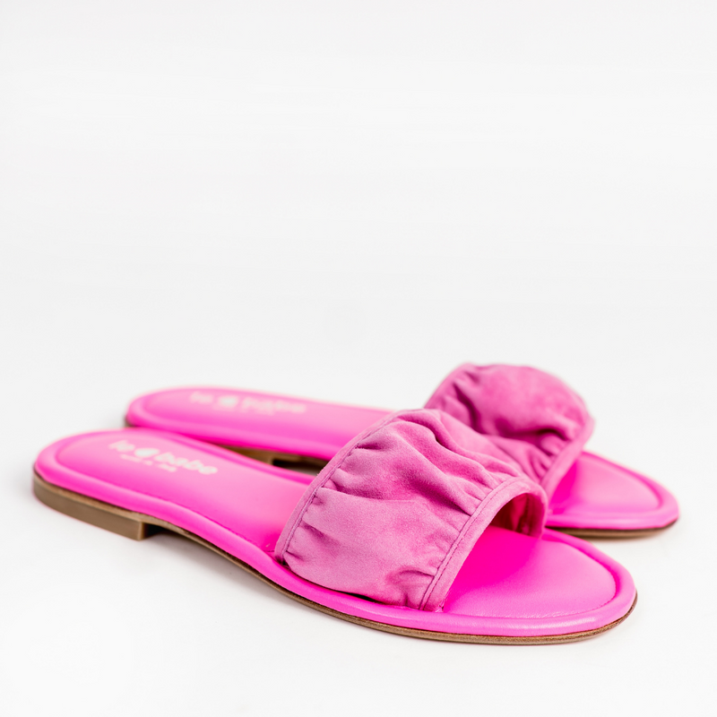 Le Babe Pink Velvet Sliders