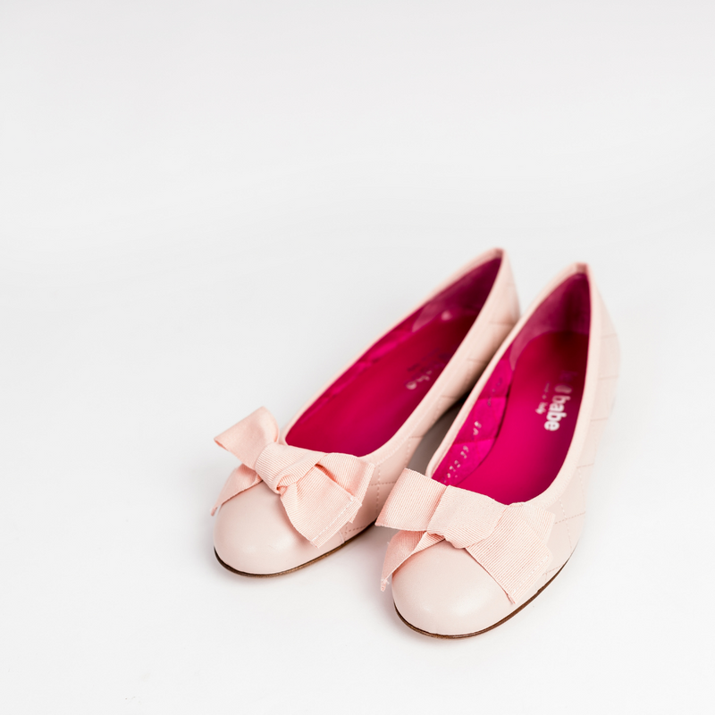 Le Babe Pink Quilted Ballerina Pumps